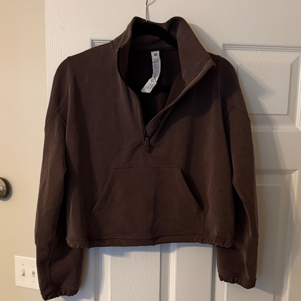 lululemon athletica Brushed softstreme Half-Zip Sweatshirt